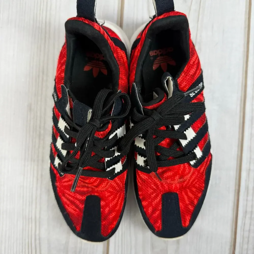 Adidas‎ SL Loop Runner Red Black White Stripe Athletic Sneakers Size 5.5